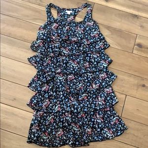 Xhilaration chiffon ruffle floral dress